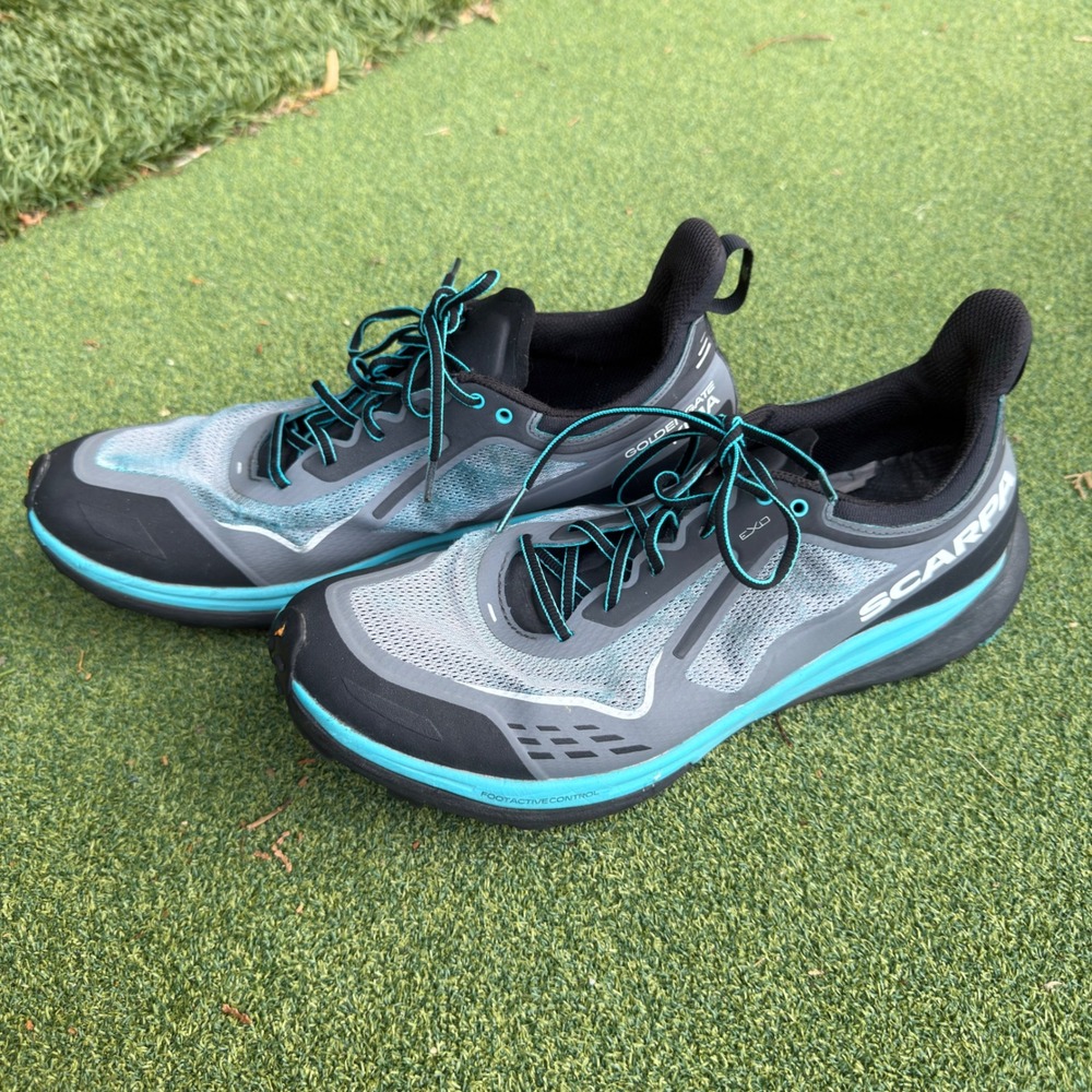 Scarpa Golden Gate Kima RT Trail Running Shoes Mens Gray Blue Carbon Plate